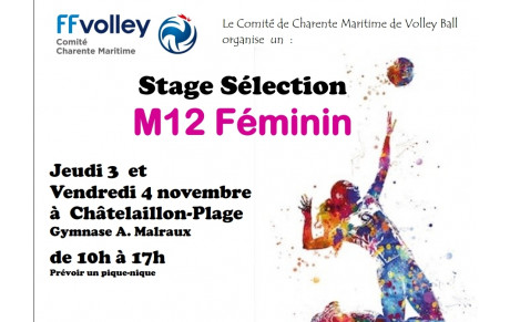 Stage Sélection M12 Féminin !